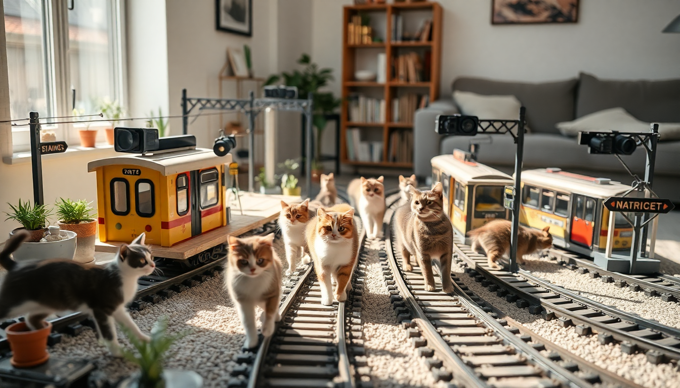 Un youtuber crea una estación de metro para gatos que conquista las redes