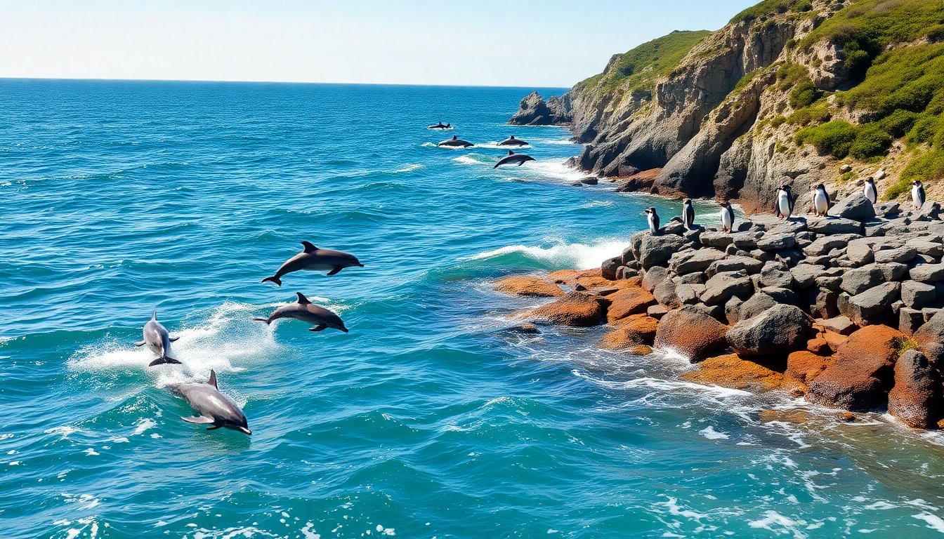 Descubre la Playa Perfecta en Argentina para Avistar Delfines y Pingüinos