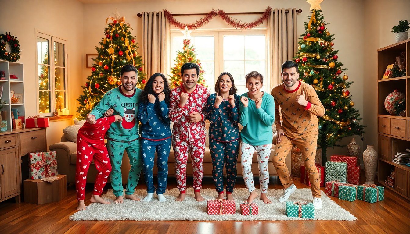 Errores Divertidos de la Navidad: Pijamas Femeninos para Toda la Familia