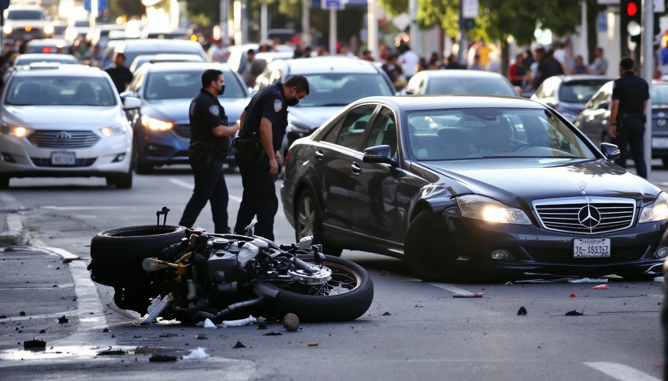 Accidente de motociclista en Tijuana deja a un joven herido
