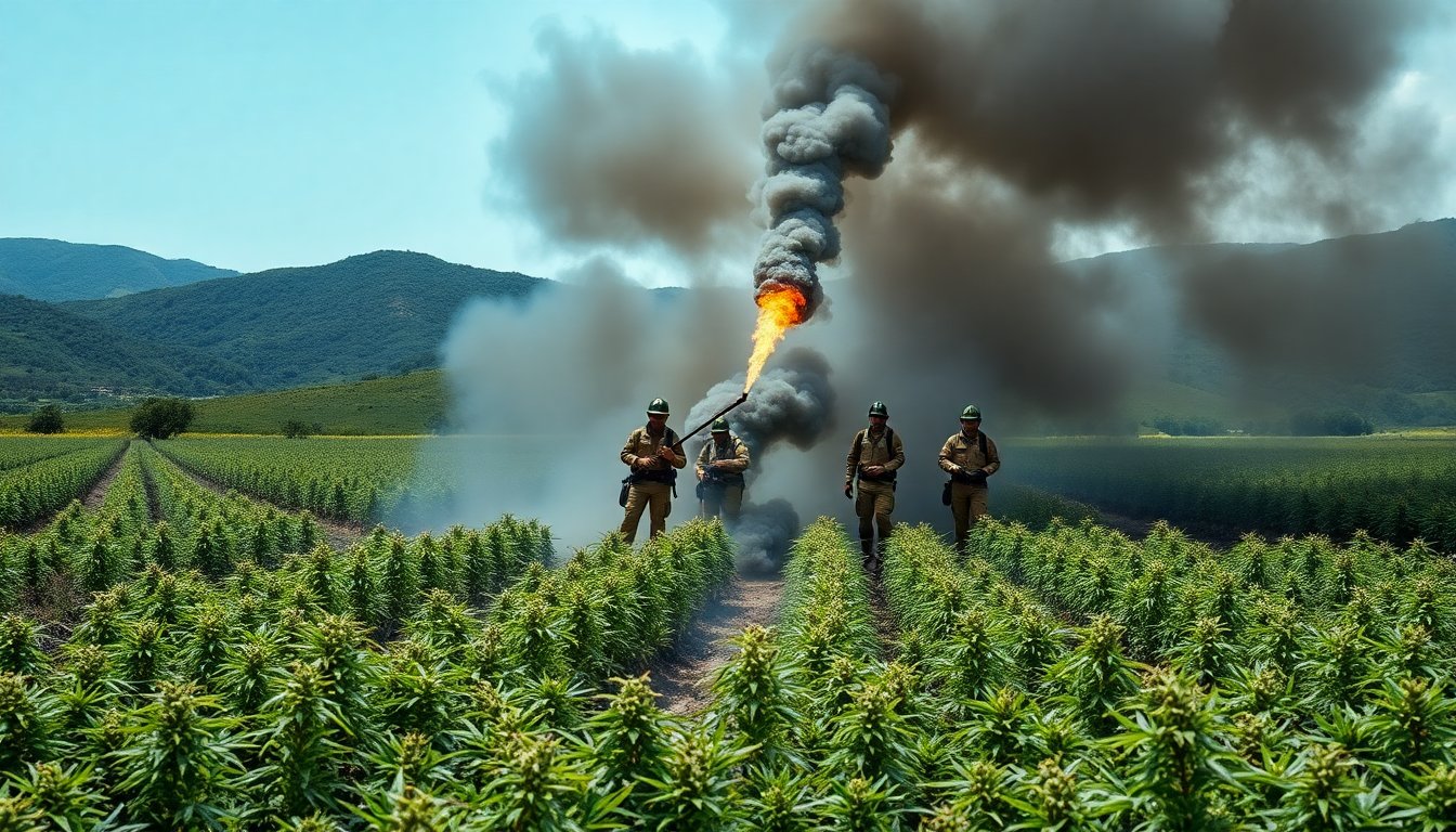 Desmantelamiento en Chiapas: Se destruyen más de 24,000 plantas de marihuana