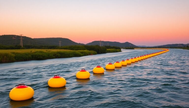 EE. UU. implementa boyas flotantes para gestionar la migración en el Río Grande