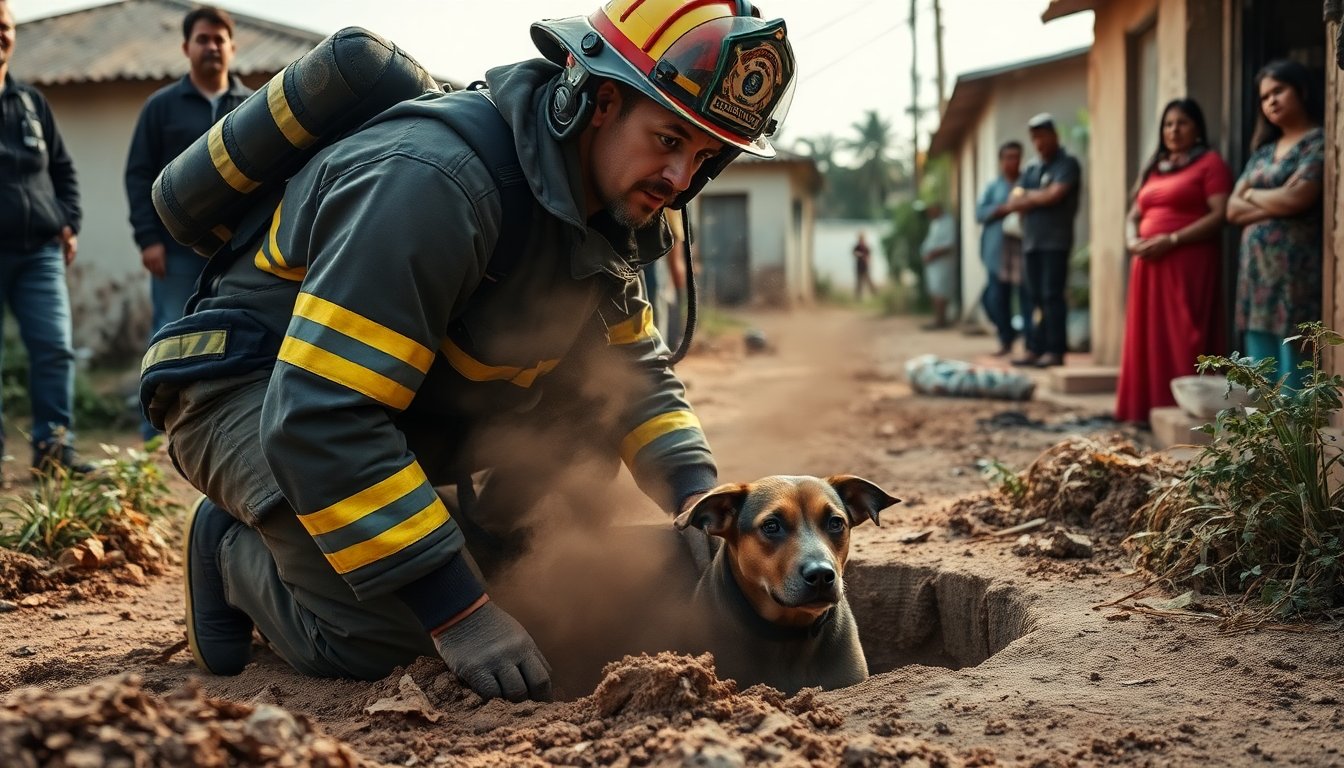 Héroes en acción: Bomberos salvan a un perro en San Luis Río Colorado