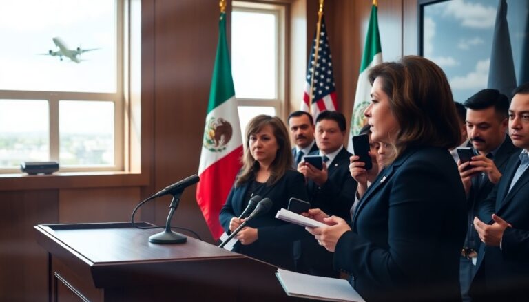 La presidenta Sheinbaum explica el aterrizaje del avión militar de EE.UU. en Toluca