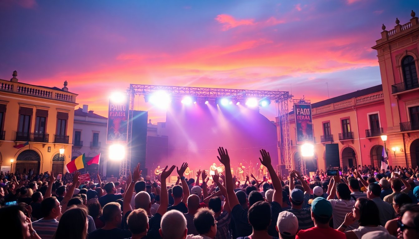 Marta Sánchez deslumbra en la Plaza de Armas durante el FAOT 2026
