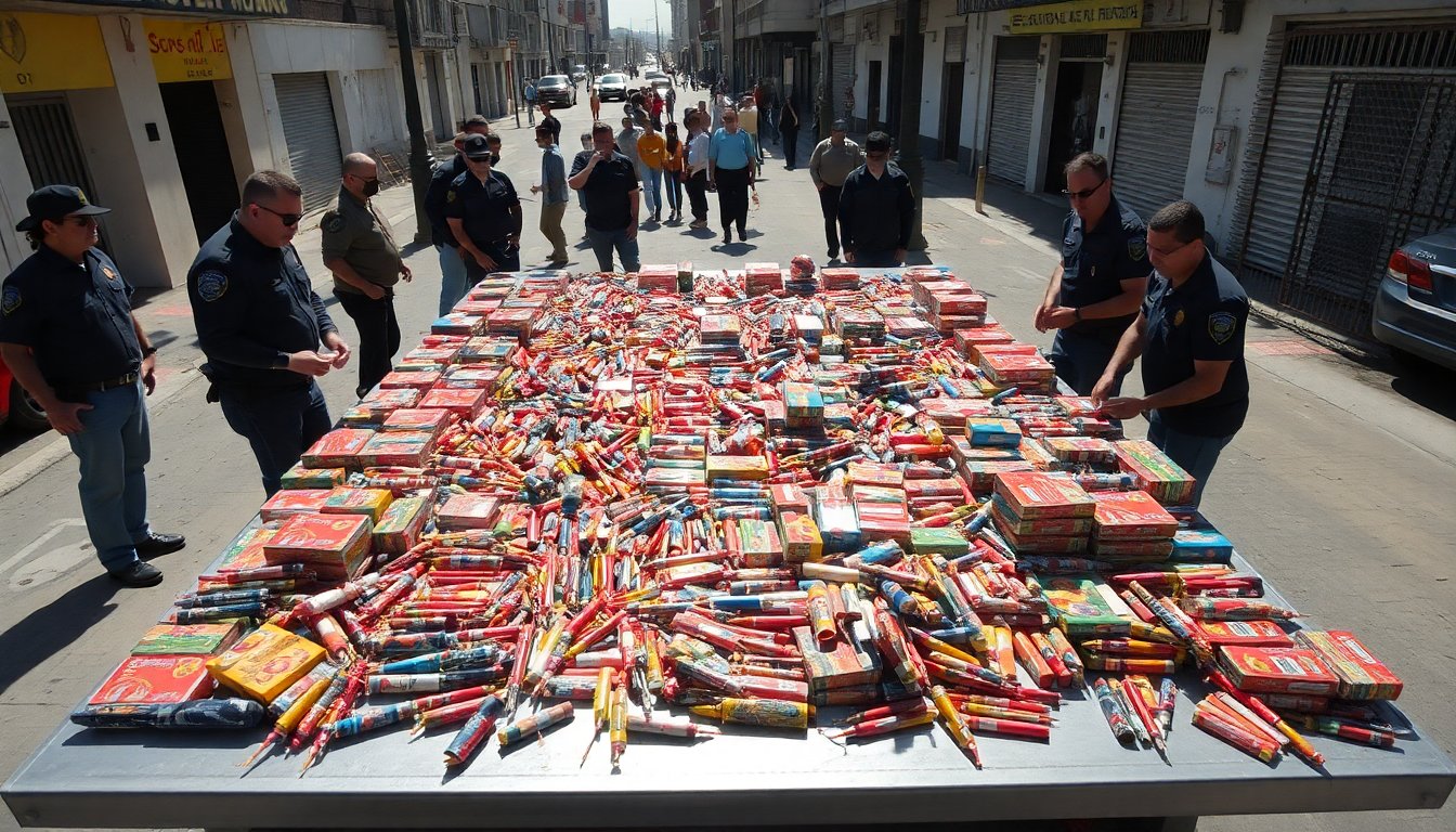 Operativos en Tijuana: Decomisan más de 560 kilos de pirotecnia ilegal