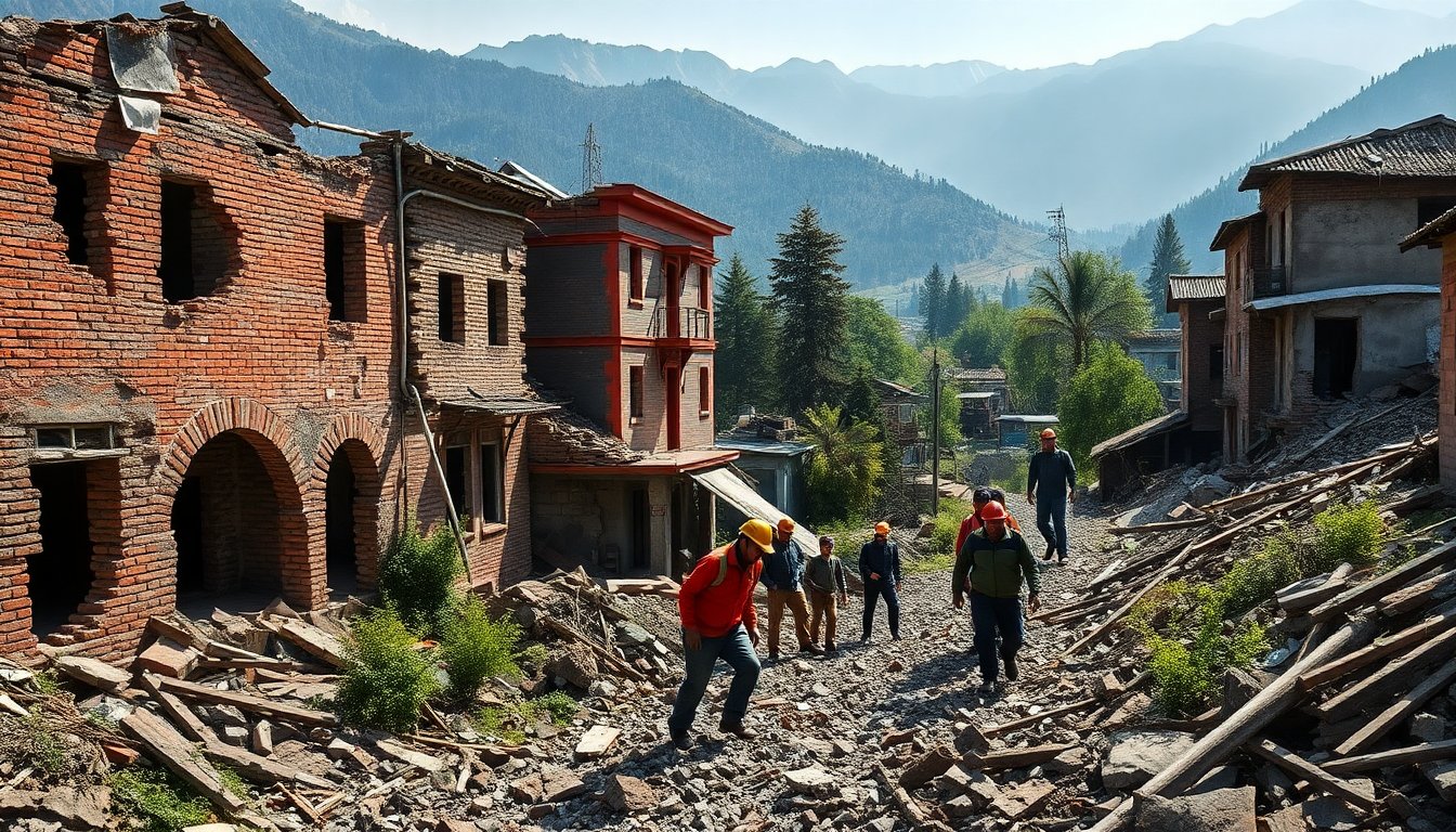 Terremoto de 6 grados en el noroeste de Cachemira, Pakistán