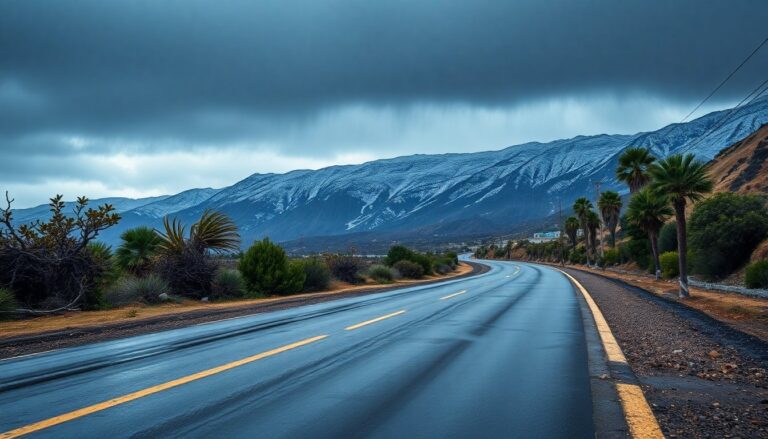 alerta meteorológica: lluvias intensas, rachas de viento y posibilidad de nieve en Baja California