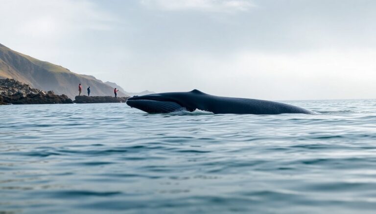 ballena azul registrada por primera vez en el Parque Provincial Patagonia Azul
