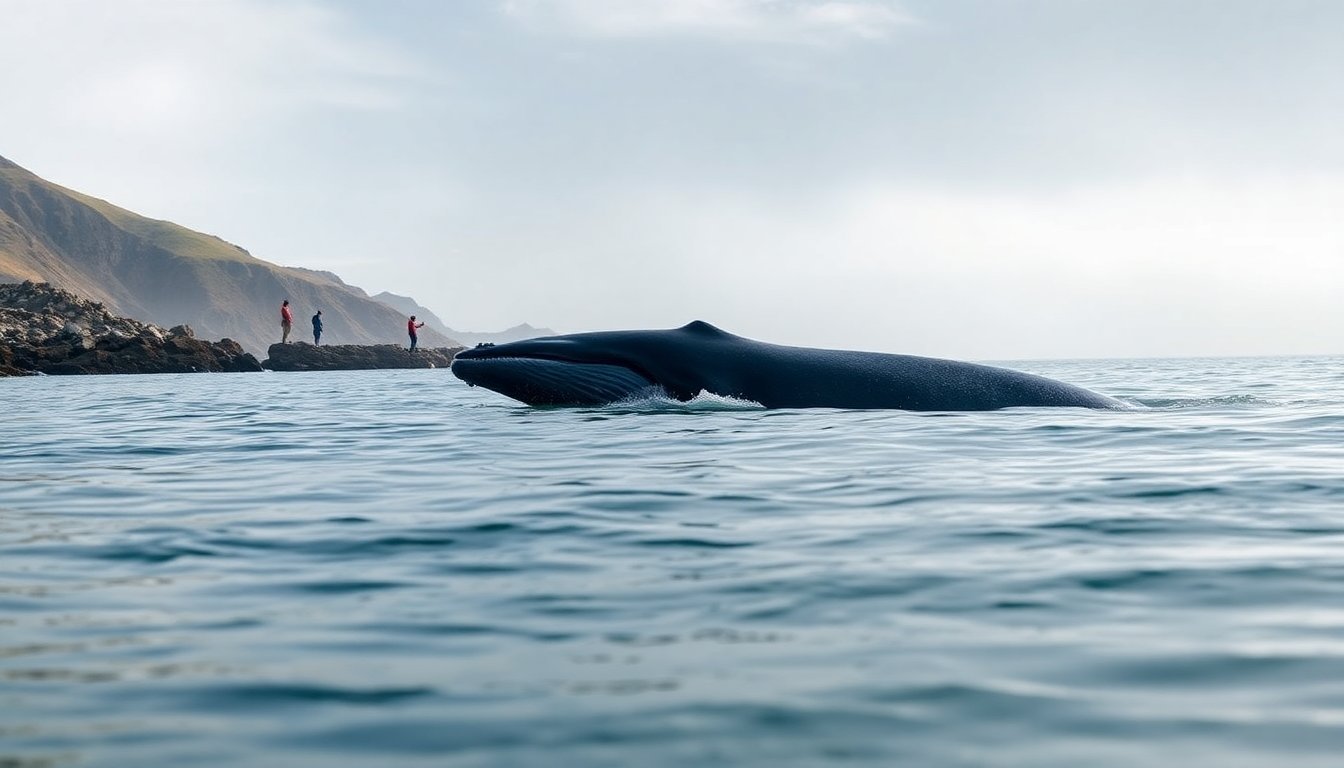 ballena azul registrada por primera vez en el Parque Provincial Patagonia Azul