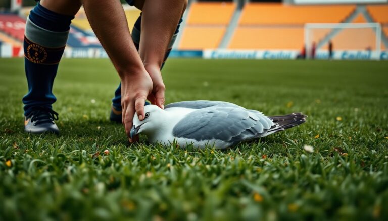 Capitán practica RCP a gaviota tras ser golpeada por un despeje en Estambul
