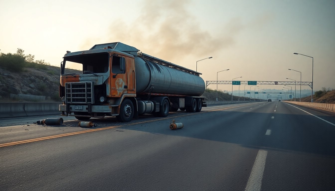 Cuatro fallecidos por la explosión de un camión de gas en la carretera Renca-Quilicura