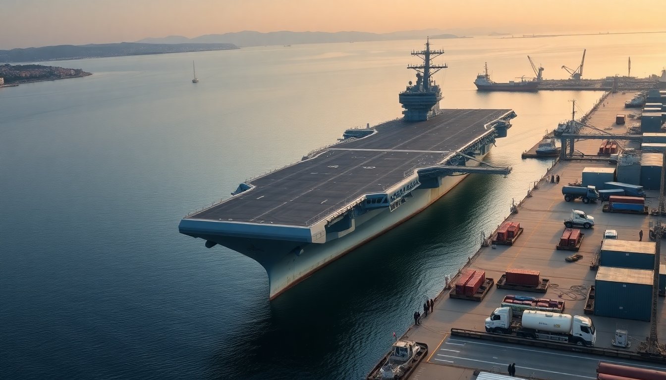 Gerald R. Ford hace escala en Creta mientras crece la presión diplomática contra Irán