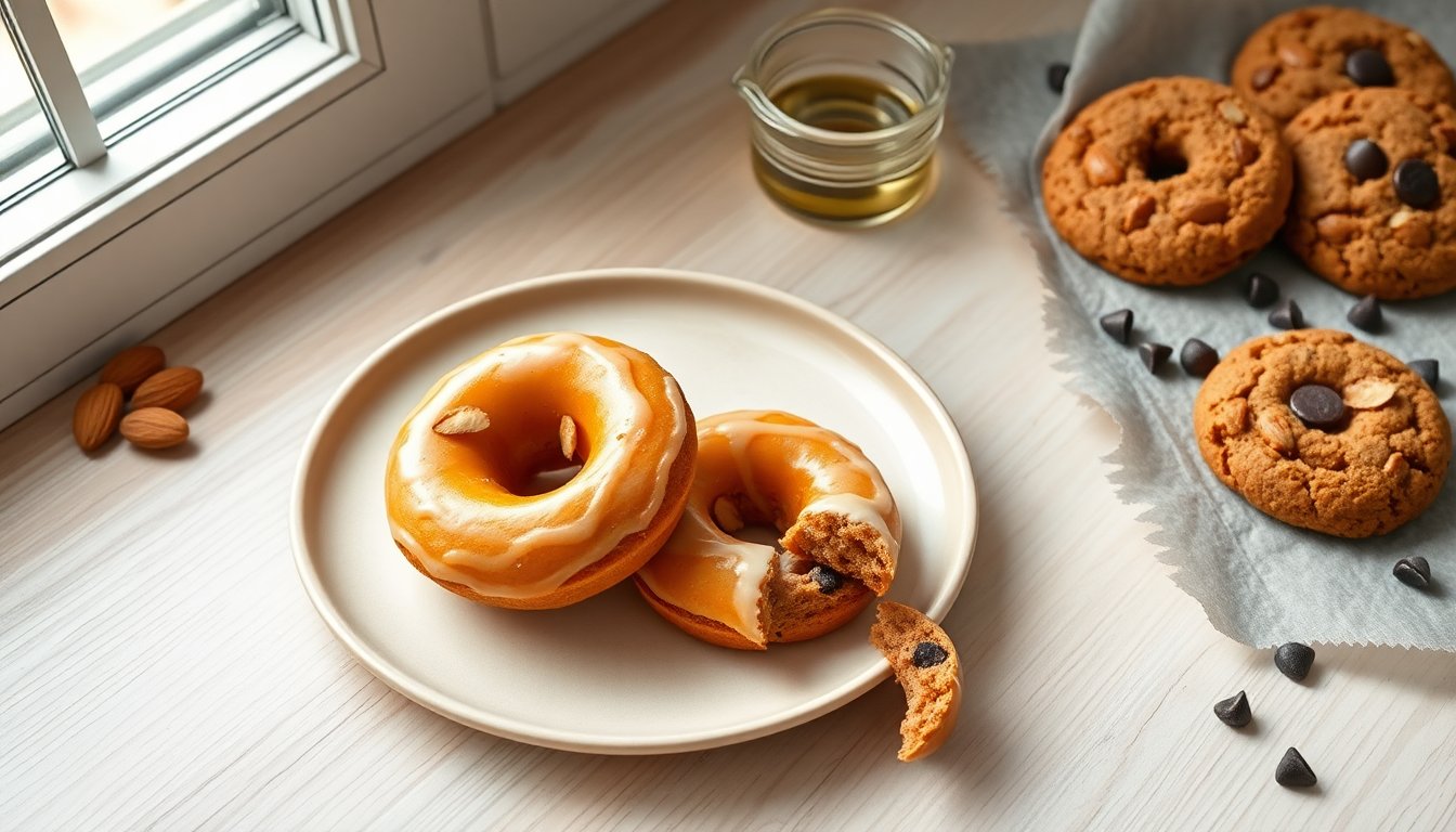 Recetas caseras: donas al microondas sin harina y galletas de almendra con chocolate