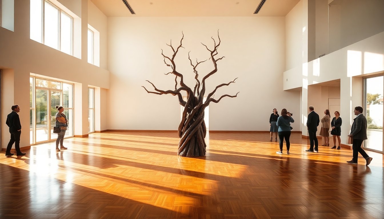 Víctor Cha’ca exhibe su impresionante escultura Xu Ro’ en San Pablo