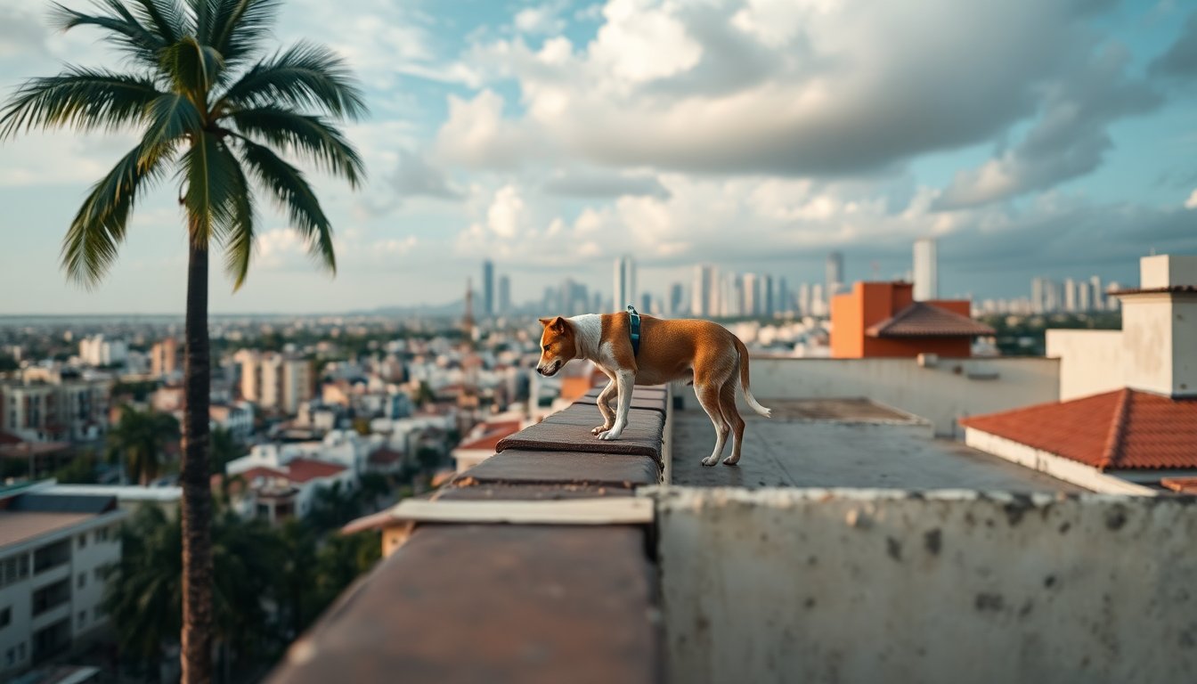 Perro atrapado en azotea de Cartagena: reclamos por maltrato y llamada a las autoridades