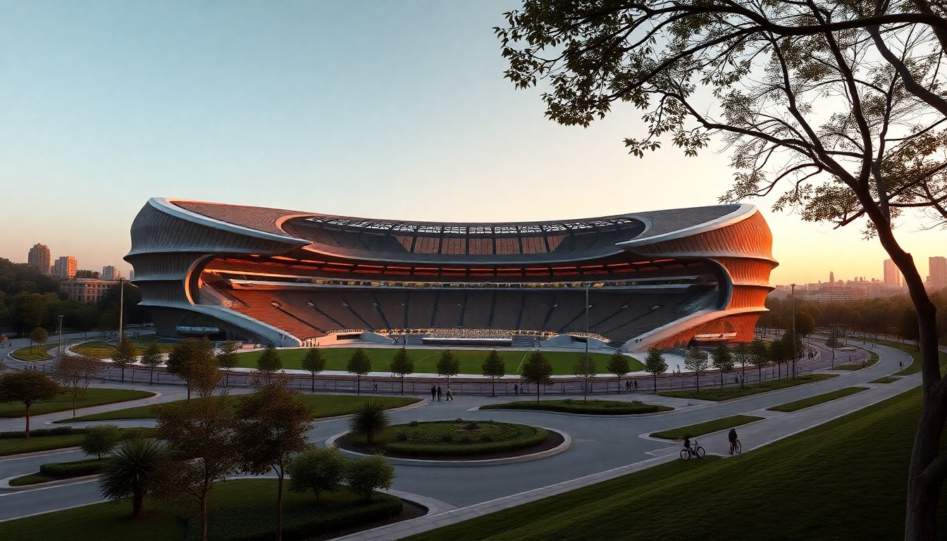 Estadio Macondo en Madrid: diseño de BIG-Bjarke Ingels Group para Shakira