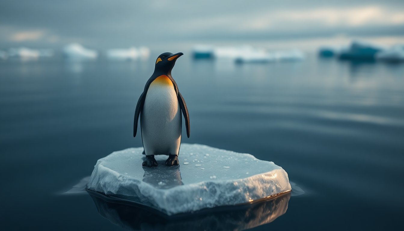 Nueva clasificación de la UICN sitúa al pingüino emperador en peligro por pérdida de hielo marino