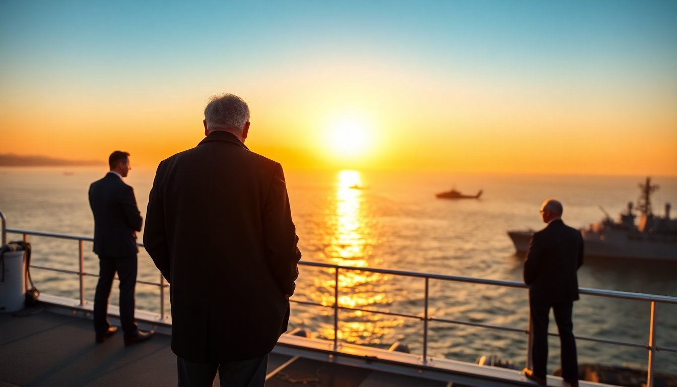 Presidente Milei supervisa maniobras navales internacionales en la costa argentina