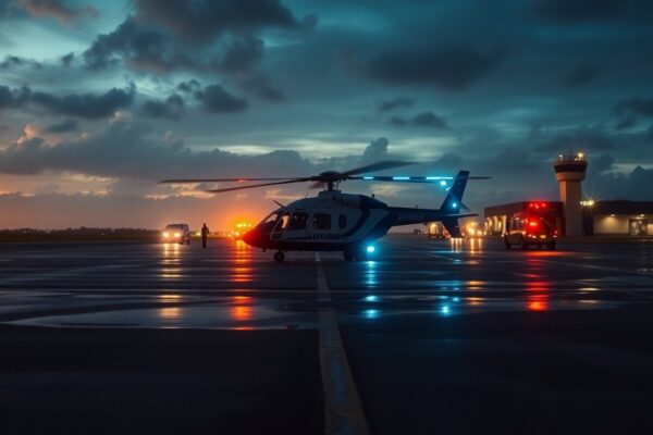 Aterrizaje de emergencia de helicóptero en el aeropuerto Alfonso López de Valledupar
