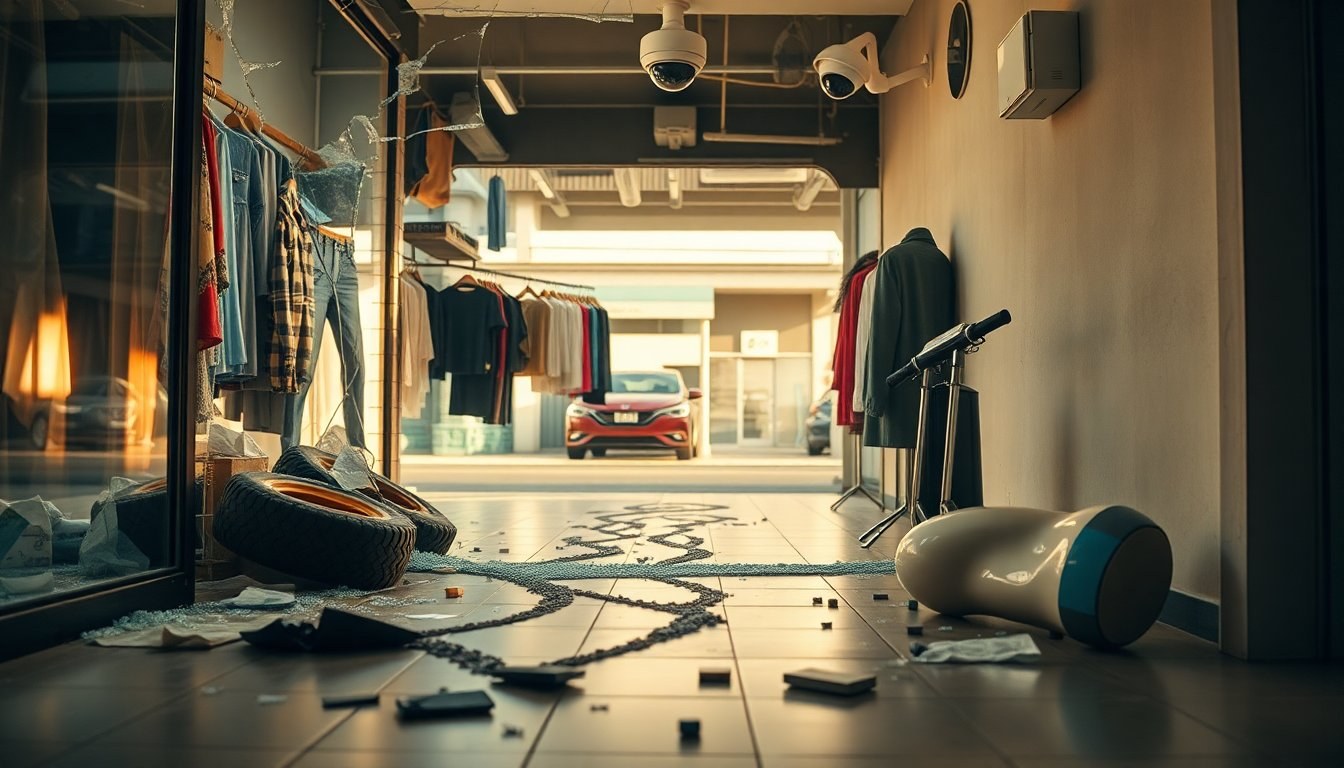 Choque de moto en Caseros: dos ocupantes entran a un comercio y el video se viraliza