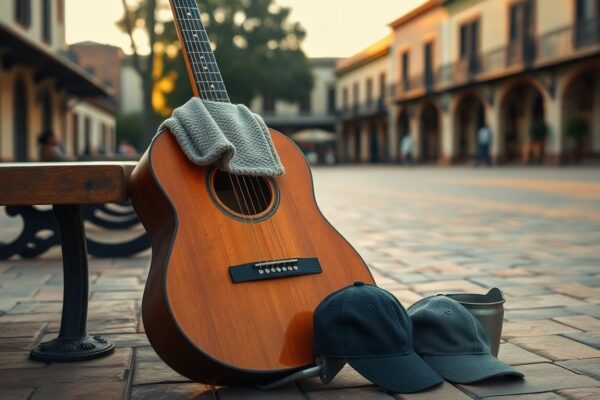 Hombre mayor recorre el centro tocando para ver a su compañera Anita