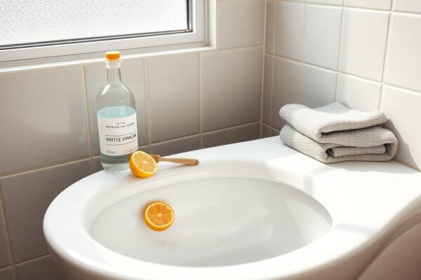 Limpieza casera del bidet con vinagre blanco y limón