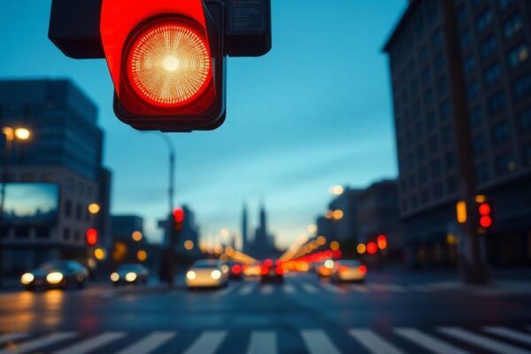 Qué exige la luz roja intermitente en semáforos de Nueva York
