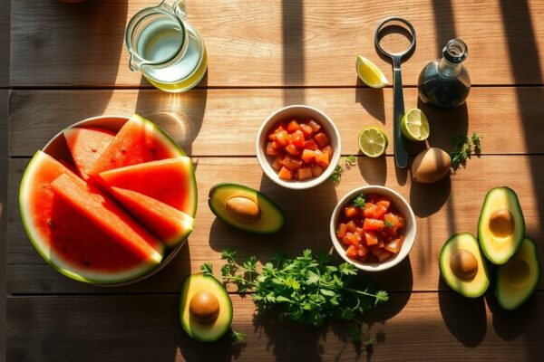 Recetas frescas para el verano: sandía, aguacate y salsa casera