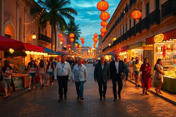 Recorrido de autoridades por el bulevar Hidalgo y el Pabellón Ayudar H en las Fiestas del Pitic