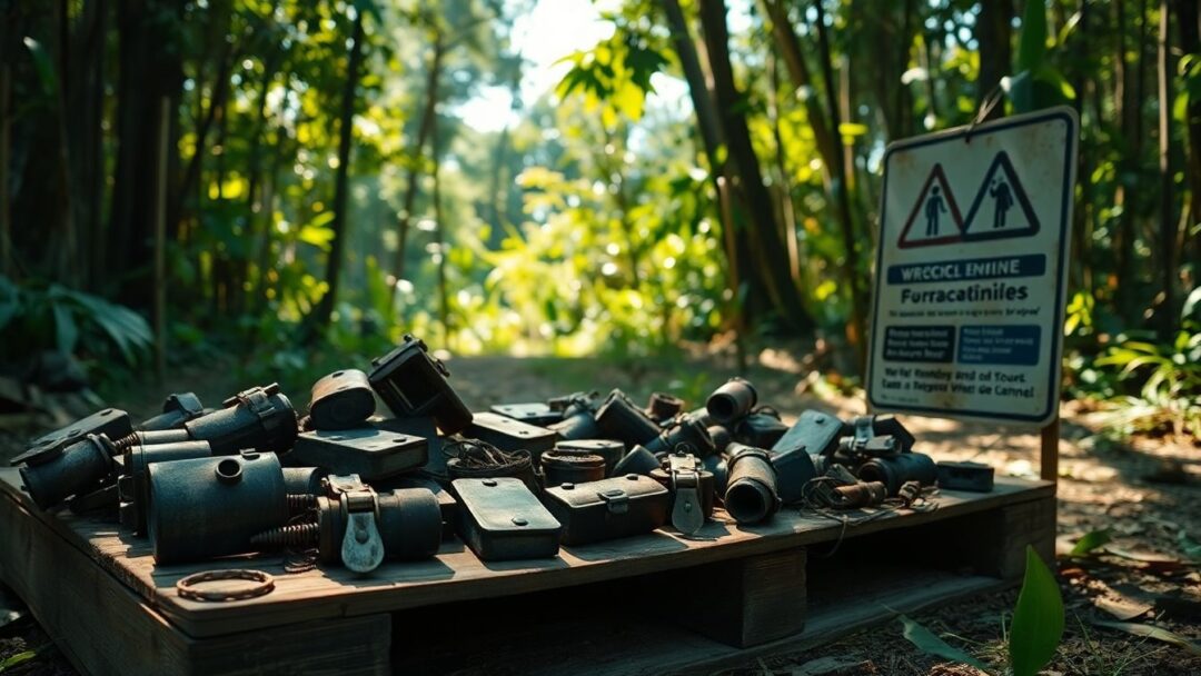 Autoridades venezolanas destruyen 101 artefactos explosivos en Amazonas