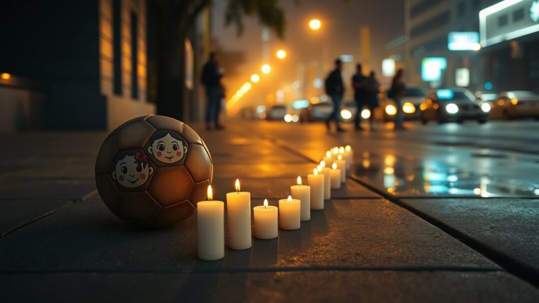 Manifestación de familias de desaparecidos en la Ciudad de México durante el Mundial