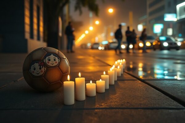 Manifestación de familias de desaparecidos en la Ciudad de México durante el Mundial