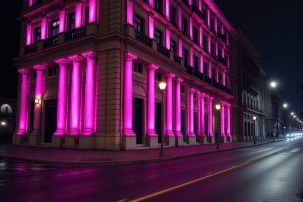 Proyección sobre su edificio recrea la Casa Rosada y reactiva la figura de Cristina Fernández de Kirchner
