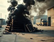 Valladolid en alerta: incendio en empresa de palés afecta tráfico y moviliza a bomberos