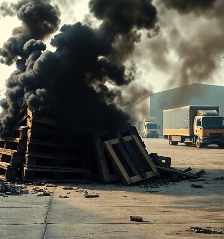 Valladolid en alerta: incendio en empresa de palés afecta tráfico y moviliza a bomberos