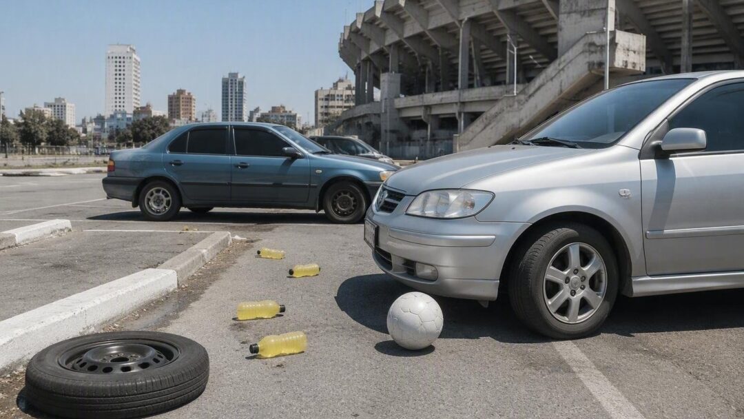 Balón de fútbol provoca choque entre autos en Uruguay: el momento que todos comentan