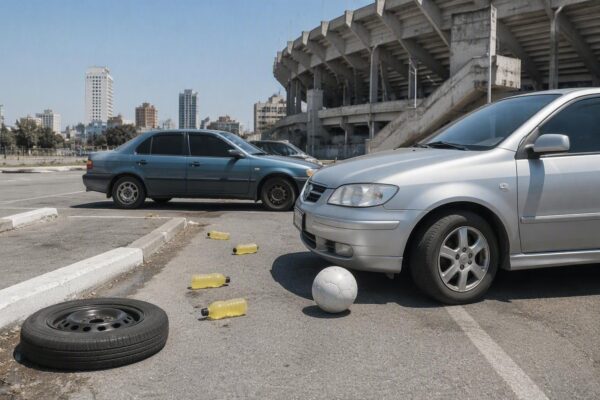 Balón de fútbol provoca choque entre autos en Uruguay: el momento que todos comentan