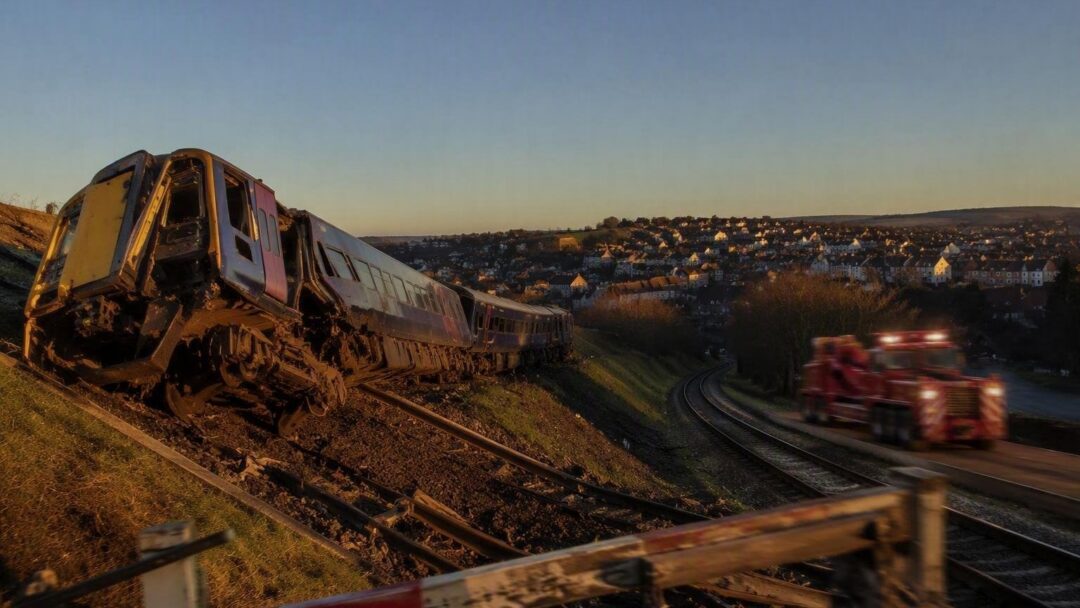 Descarrilamiento de tren en Lewes: emergencia en East Sussex