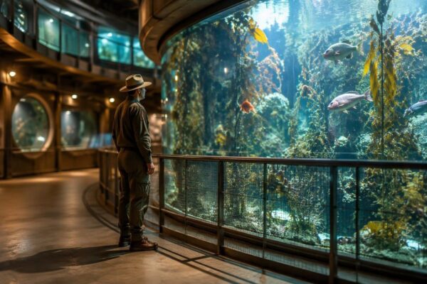 Propiedad, esculturas y acuario del Parque Tepeyac en CDMX