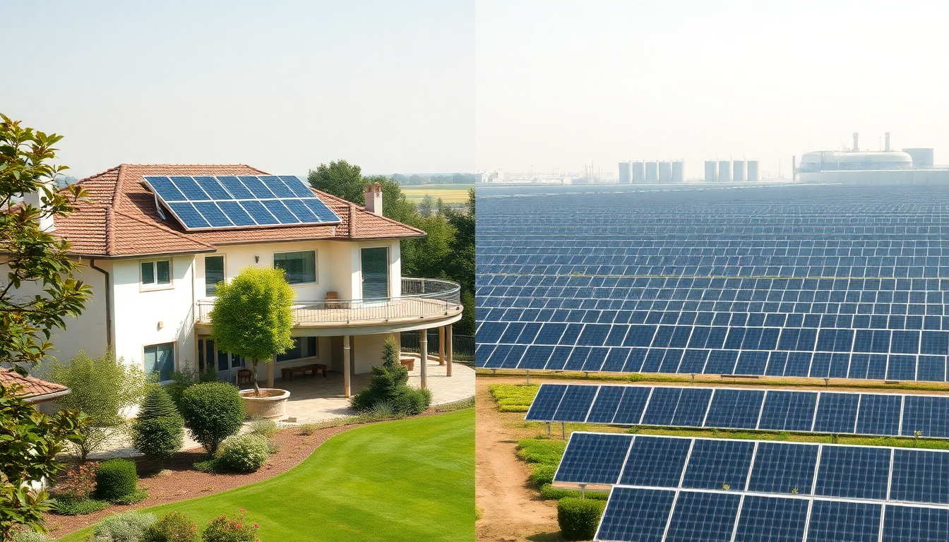 Differenze tra fotovoltaico residenziale e industriale: tutto quello che devi sapere