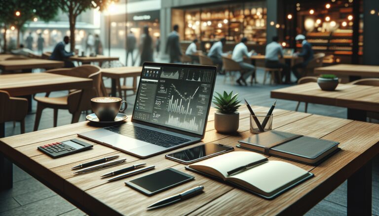 Joven gestionando sus finanzas e inversiones