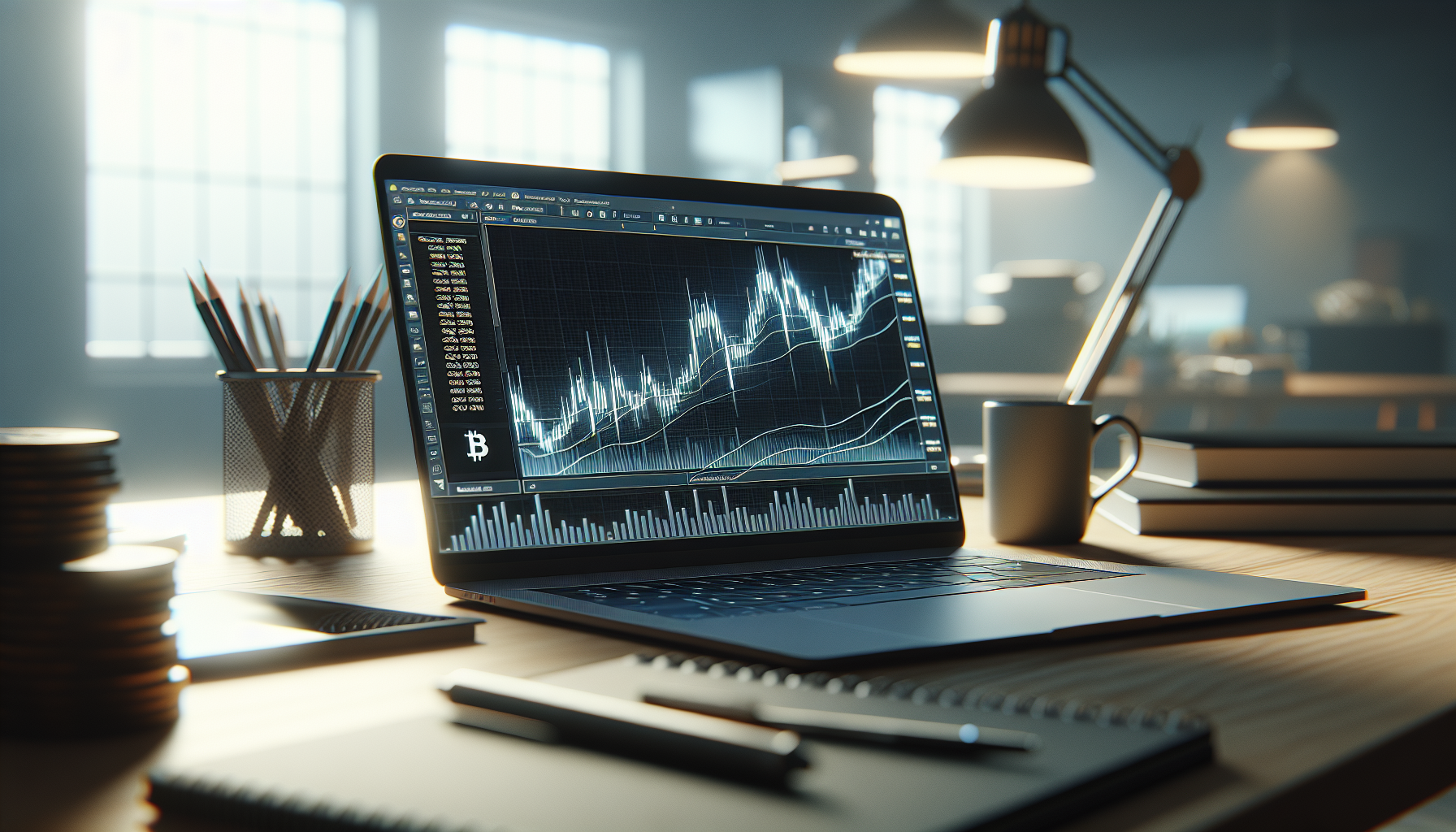 Joven analizando inversiones en criptomonedas