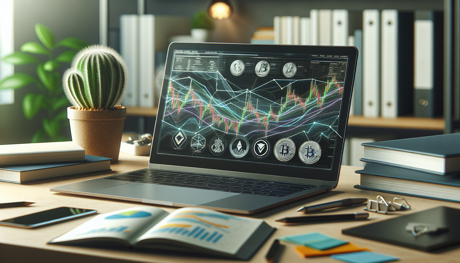 Joven analizando criptomonedas y finanzas personales