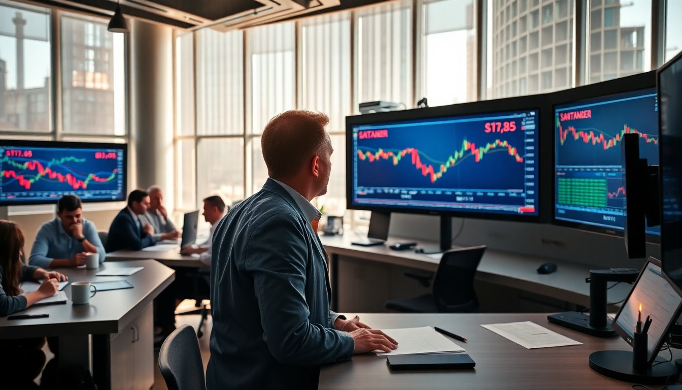El IBEX 35 cae drásticamente debido a la caída de BBVA y Santander
