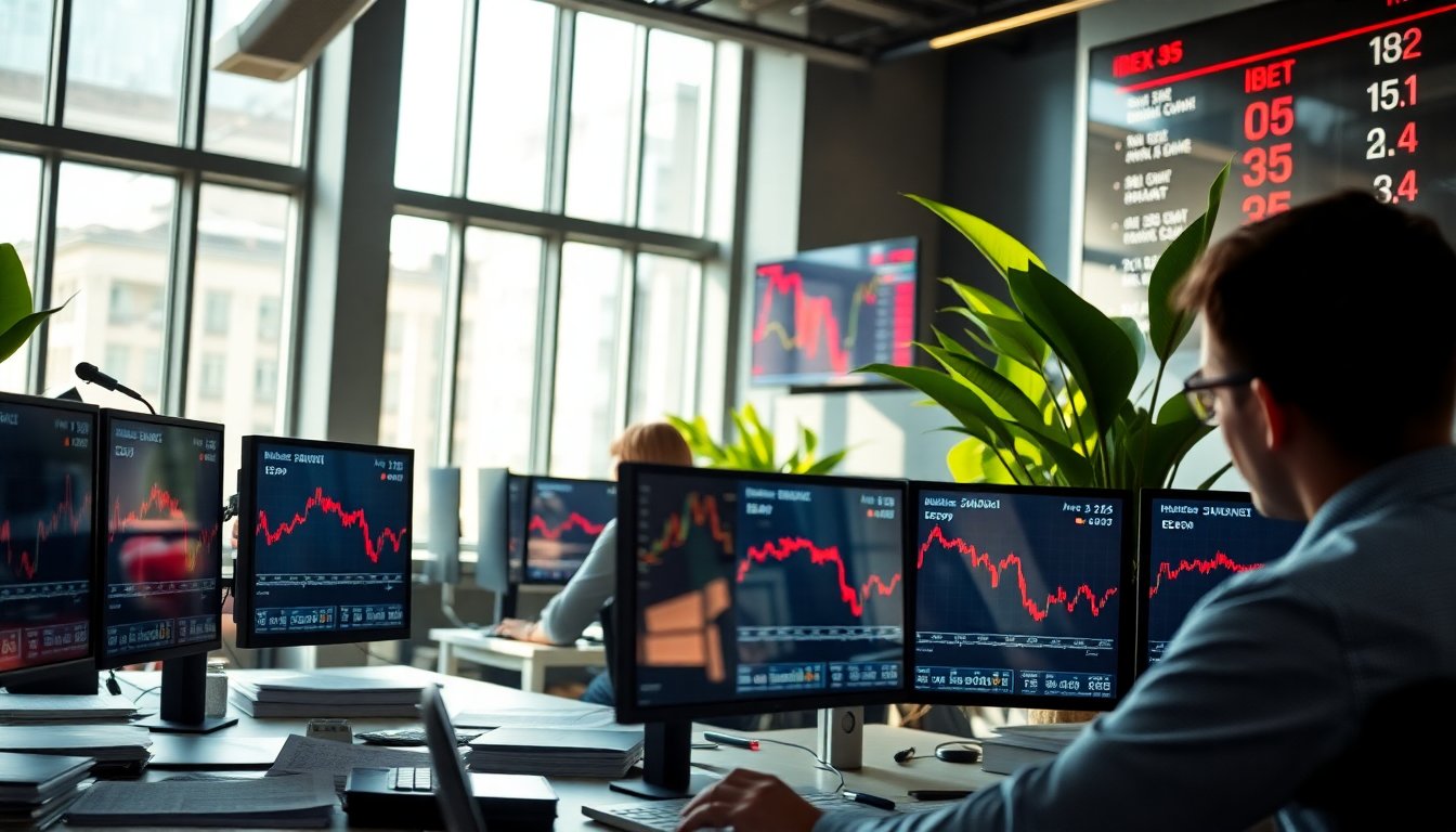 El IBEX 35 cae un 0,6% debido a la presión de los sectores bancario y de materiales