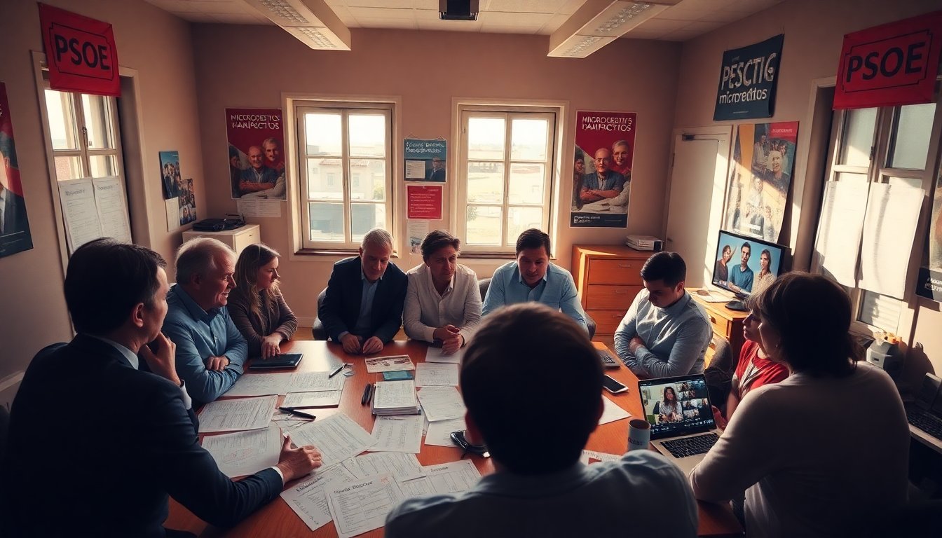 El PSOE lanza microcréditos para potenciar su campaña electoral