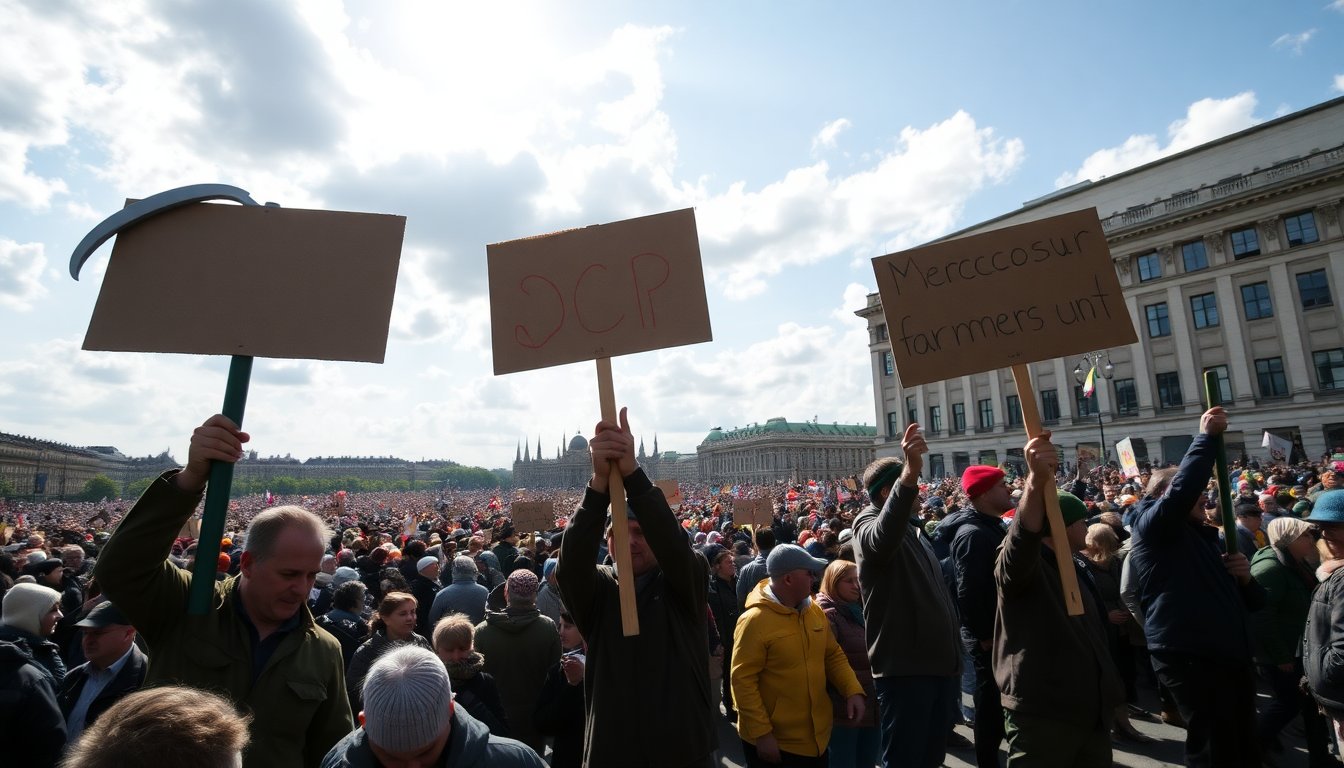 Protestas Masivas de Agricultores en Bruselas: Oposición a Recortes de la PAC y Acuerdo con Mercosur