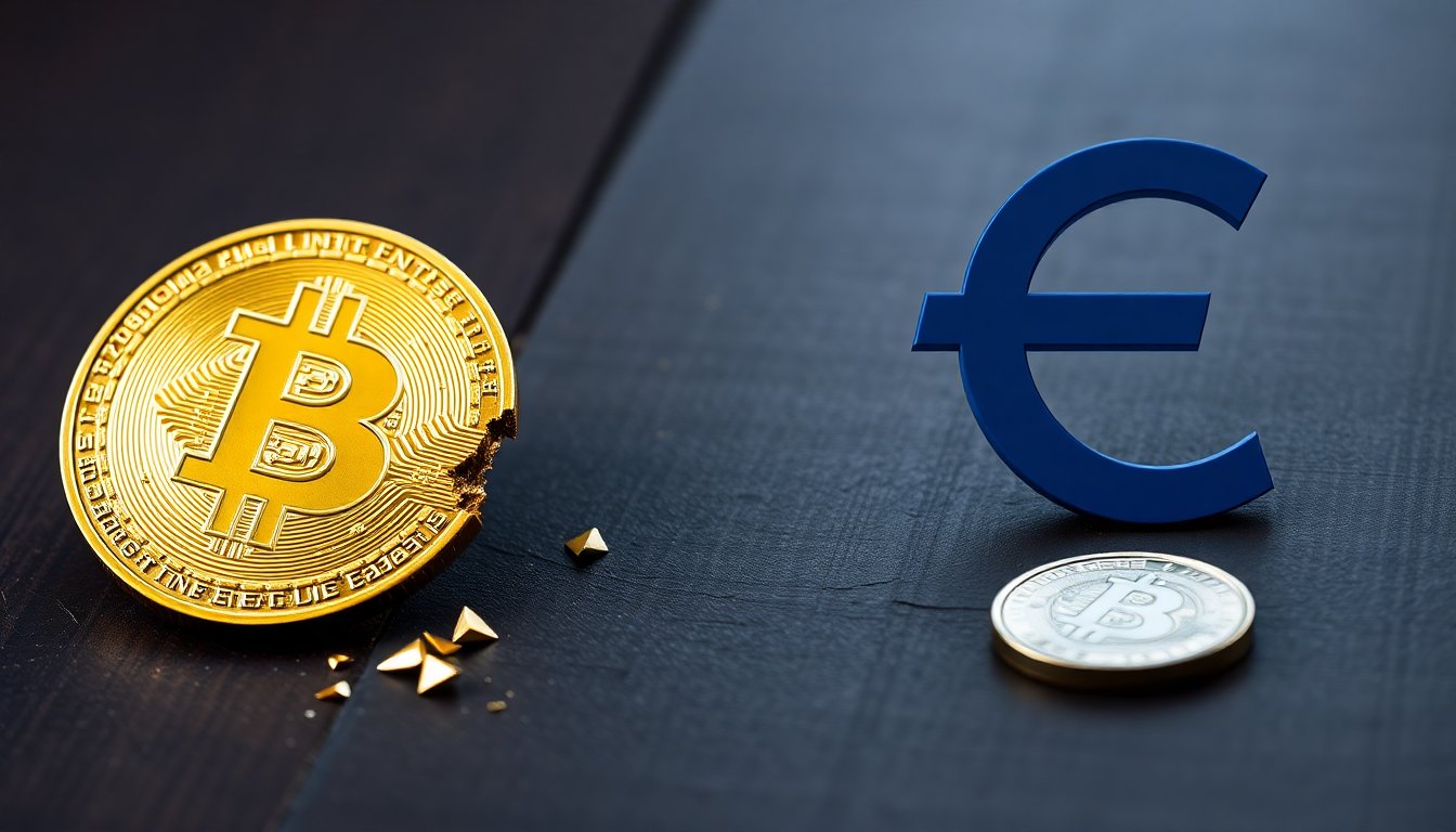 bitcoin en corrección y el auge del euro digital: claves para inversores