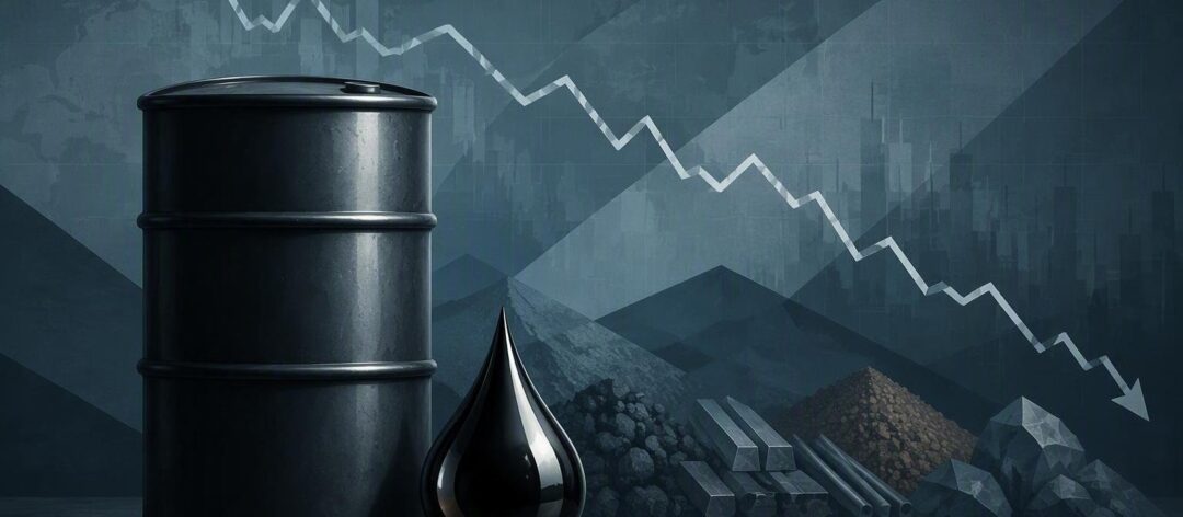 El petróleo Brent cae un 4.82% y arrastra a las materias primas